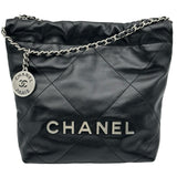 シャネル CHANEL CHANEL22 ミニバッグ AS3980 ブラック シルバー金具 シャイニーカーフ レディース ショルダーバッグ