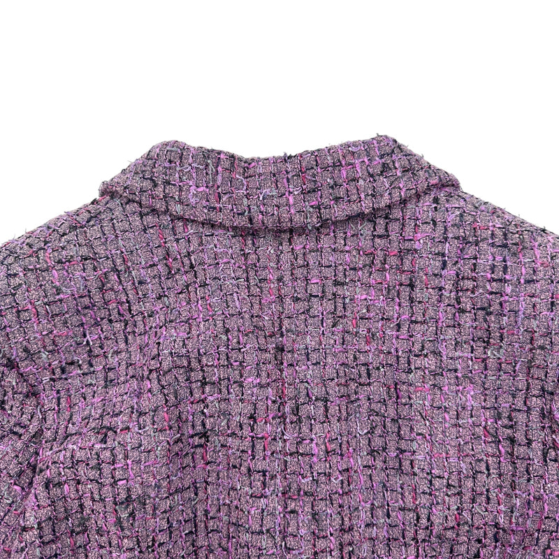 シャネル CHANEL ショートツイードジャケット P72383 パープル