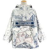 クリスチャン・ディオール Christian Dior 総柄アノラックパーカー 047C10A2863 ホワイト ポリエステル メンズ パーカー