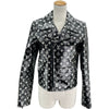 ルイ・ヴィトン LOUIS VUITTON モノグラム パテントレザー ライダースジャケット FHLJ12 ブラック レザー レディース ライダースジャケット