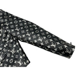 ルイ・ヴィトン LOUIS VUITTON モノグラム パテントレザー ライダースジャケット FHLJ12 ブラック レザー レディース ライダースジャケット