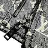ルイ・ヴィトン LOUIS VUITTON モノグラム パテントレザー ライダースジャケット FHLJ12 ブラック レザー レディース ライダースジャケット