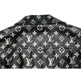 ルイ・ヴィトン LOUIS VUITTON モノグラム パテントレザー ライダースジャケット FHLJ12 ブラック レザー レディース ライダースジャケット