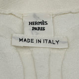エルメス HERMES LINSTRVCTION DV ROY カーディガン ホワイト シルク レディース カーディガン