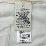 エルメス HERMES LINSTRVCTION DV ROY カーディガン ホワイト シルク レディース カーディガン