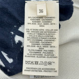 エルメス HERMES シェーヌダンクル柄カシミヤカーディガン 5E2697DF ネイビー カシミヤ レディース カーディガン