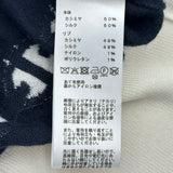 エルメス HERMES シェーヌダンクル柄カシミヤカーディガン 5E2697DF ネイビー カシミヤ レディース カーディガン