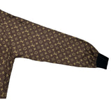 ルイ・ヴィトン LOUIS VUITTON モノグラム総柄 シルクワンピース FLDR55 ブラウン シルク レディース ワンピース