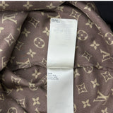 ルイ・ヴィトン LOUIS VUITTON モノグラム総柄 シルクワンピース FLDR55 ブラウン シルク レディース ワンピース