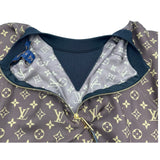 ルイ・ヴィトン LOUIS VUITTON モノグラム総柄 シルクワンピース FLDR55 ブラウン シルク レディース ワンピース