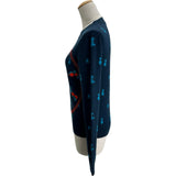 エルメス HERMES カシミヤニットセーター ネイビー カシミヤ レディース セーター