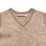 クリスチャン・ディオール Christian Dior シグネチャーロゴニットベスト 054T01AM303 ベージュ ウール レディース ベスト