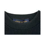 ルイ・ヴィトン LOUIS VUITTON バックロゴ刺繡ニットセーター HKN45W ブラック コットン メンズ セーター