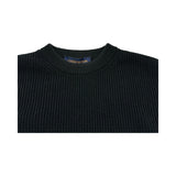 ルイ・ヴィトン LOUIS VUITTON バックロゴ刺繡ニットセーター HKN45W ブラック コットン メンズ セーター