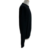 ルイ・ヴィトン LOUIS VUITTON バックロゴ刺繡ニットセーター HKN45W ブラック コットン メンズ セーター