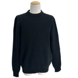 ルイ・ヴィトン LOUIS VUITTON バックロゴ刺繡ニットセーター HKN45W ブラック コットン メンズ セーター