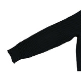 ルイ・ヴィトン LOUIS VUITTON バックロゴ刺繡ニットセーター HKN45W ブラック コットン メンズ セーター