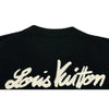 ルイ・ヴィトン LOUIS VUITTON バックロゴ刺繡ニットセーター HKN45W ブラック コットン メンズ セーター