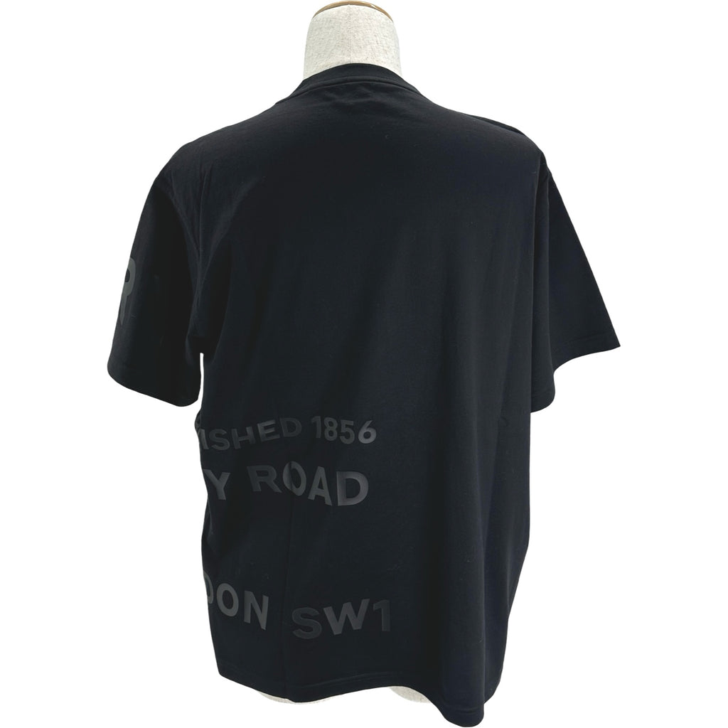 【BURBERRY】ロゴプリント コットンブラウス 大人 バーバリー BURBERRY ロゴプリントTシャツ 8032299 ブラック コットン