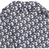 クリスチャン・ディオール Christian Dior オブリーク総柄シルクシャツ 183C515A5751 ブルー シルク メンズ 長袖シャツ