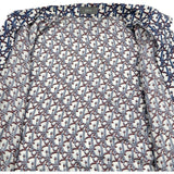 クリスチャン・ディオール Christian Dior オブリーク総柄シルクシャツ 183C515A5751 ブルー シルク メンズ 長袖シャツ
