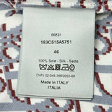 クリスチャン・ディオール Christian Dior オブリーク総柄シルクシャツ 183C515A5751 ブルー シルク メンズ 長袖シャツ