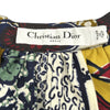 クリスチャン・ディオール Christian Dior 総柄ロングスカート 011J43CMIX ネイビー コットン レディース ロングスカート