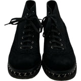 シャネル CHANEL チェーン装飾ツイードアンクルブーツ G32199 ブラック ツイード レディース ブーツ