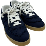 ミュウミュウ miu miu デニムローカットスニーカー 5E325E ネイビー デニム レディース スニーカー