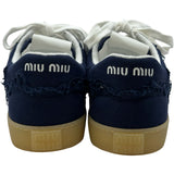 ミュウミュウ miu miu デニムローカットスニーカー 5E325E ネイビー デニム レディース スニーカー