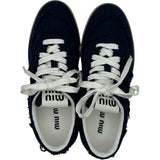 ミュウミュウ miu miu デニムローカットスニーカー 5E325E ネイビー デニム レディース スニーカー