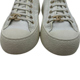 シャネル CHANEL プラットフォームローカットスニーカー G45560 ホワイト レザー レディース スニーカー