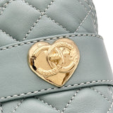 シャネル CHANEL マトラッセキルティングレザーローファー G39697 ブルー レザー レディース ローファー