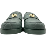 シャネル CHANEL マトラッセキルティングレザーローファー G39697 ブルー レザー レディース ローファー