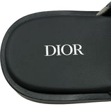 クリスチャン・ディオール Christian Dior オブリークジャガード ミュール グレー コットン レディース サンダル