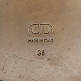 クリスチャン・ディオール Christian Dior オブリークジャガード ミュール グレー コットン レディース サンダル