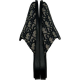 クリスチャン・ディオール Christian Dior オブリークジャガード ミュール グレー コットン レディース サンダル