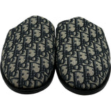 クリスチャン・ディオール Christian Dior オブリークジャガード ミュール グレー コットン メンズ サンダル