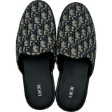 クリスチャン・ディオール Christian Dior オブリークジャガード ミュール グレー コットン メンズ サンダル