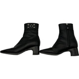 エルメス HERMES デクベルト コリエドシアンレザーショートブーツ ブラック レザー レディース ブーツ