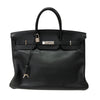 エルメス HERMES バーキン40 □F刻 ブラック シルバー金具 ブッフルスキッパー ユニセックス ハンドバッグ