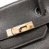 エルメス HERMES バーキン40 □F刻 ブラック シルバー金具 ブッフルスキッパー ユニセックス ハンドバッグ
