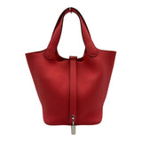 エルメス HERMES ピコタンロックPM B刻 ローズテキサス シルバー金具 トリヨン レディース ハンドバッグ