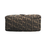 フェンディ FENDI ズッカマンマ　セミショルダーﾊバッグ ブラウン・シルバー金具 ナイロンキャンバス レディース ショルダーバッグ