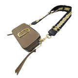 マークジェイコブス MARC JACOBS スナップショット M0014146 グレージュ・ホワイト ゴールド金具 レザー レディース ショルダーバッグ