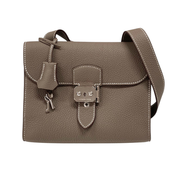 エルメス HERMES サックアデペッシュ21 B刻 エトゥープ シルバー金具 トリヨンクレマンス レディース ショルダーバッグ エルメス HERMES サックアデペッシュ21 B刻 エトゥープ シルバー金具