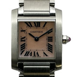 カルティエ Cartier タンク フランセーズ SM W51028Q3 ピンクシェル ステンレススチール クオーツ レディース 腕時計