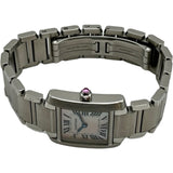 カルティエ Cartier タンク フランセーズ SM W51028Q3 ピンクシェル ステンレススチール クオーツ レディース 腕時計