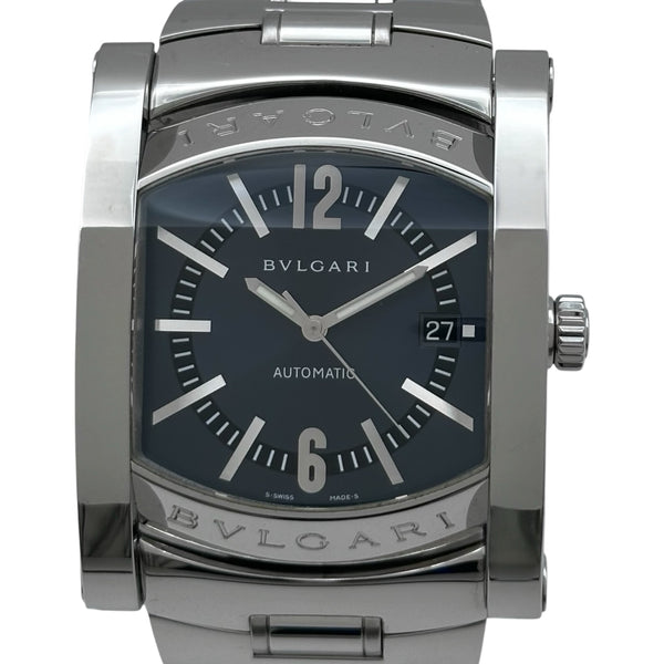 ブルガリ BVLGARI アショーマ AA48S ブラック ステンレススチール 自動