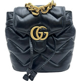 グッチ GUCCI GGマーモント リュック 777253 ブラック キルティングレザー レディース リュック・デイパック